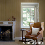 Zig Zag Paperweave Sesame by Schumacher Textured Herringbone Wallpaper – Schumacher 5016600