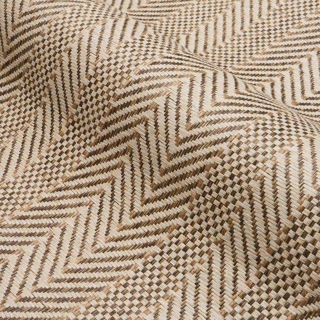 Zig Zag Paperweave Flax by Schumacher Textured & Woven Wallcovering – Schumacher 5016601