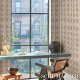 Drift Hand Print Wafer by Schumacher Modern Wavy Stripe Wallpaper – Schumacher 5016620