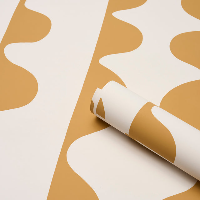 Drift Hand Print Ginger by Schumacher Modern Hand-Printed Wallpaper – 5016621