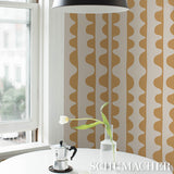 Drift Hand Print Ginger by Schumacher Modern Hand-Printed Wallpaper – 5016621
