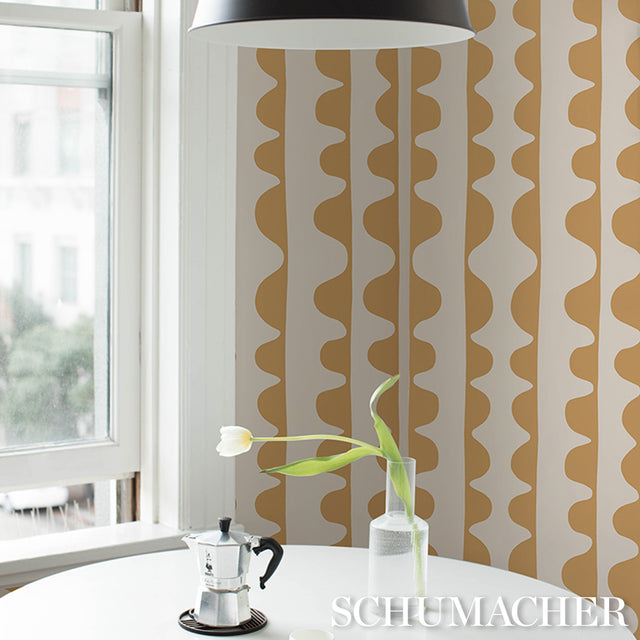 Drift Hand Print Ginger by Schumacher Modern Hand-Printed Wallpaper – 5016621