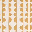 Drift Hand Print wallpaper in Ginger by Schumacher, featuring bold wavy vertical stripes in a modern hand-printed style.