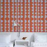 DRIFT Currant by Schumacher Modern Wavy Stripe Wallpaper – Schumacher 5016622