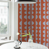 DRIFT Currant by Schumacher Modern Wavy Stripe Wallpaper – Schumacher 5016622