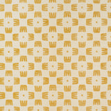 Raze Sisal wallpaper in Maize by Hadiya Williams for Schumacher, featuring a modern checkerboard pattern with comb shapes in yellow on a textured background.