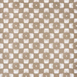 Raze Sisal wallpaper in Dust by Hadiya Williams for Schumacher, featuring a modern checkerboard pattern with white comb shapes on a textured neutral background.