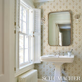 Corail Leaf Trellis Champagne by Timothy Corrigan Metallic Botanical Trellis Wallpaper – Schumacher 5016640