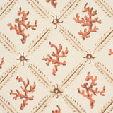 Corail Leaf Trellis Coral by Timothy Corrigan Designer Wallpaper – Schumacher 5016641