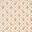 Corail Leaf Trellis wallpaper in coral by Timothy Corrigan for Schumacher, featuring a coral branch and daisy trellis pattern with metallic accents.