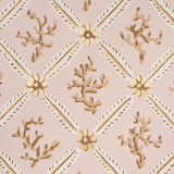Corail Leaf Trellis Blush by Timothy Corrigan Botanical Trellis Wallpaper – Schumacher 5016642