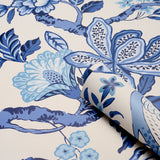 Huntington Gardens Bleu Marine by Schumacher Timothy Corrigan Botanical Wallpaper – Schumacher 5016660