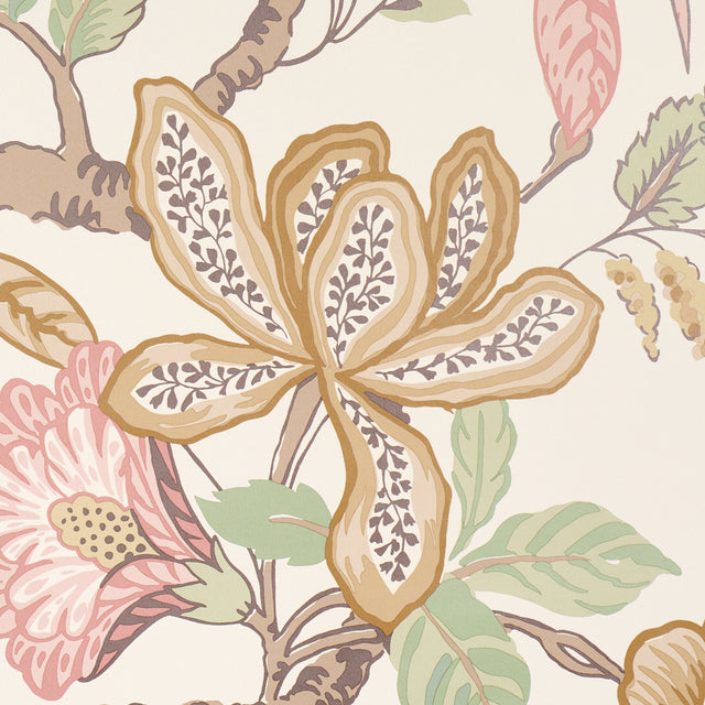 Huntington Gardens Pastel by Schumacher Designer Floral Wallpaper – Schumacher 5016661