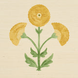 Saranda Flower Sisal Marigold by Schumacher Painterly Floral Wallpaper – Schumacher 5016670