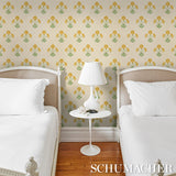 Saranda Flower Sisal Marigold by Schumacher Painterly Floral Wallpaper – Schumacher 5016670