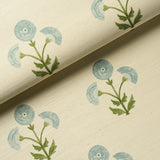 Saranda Flower Sisal Sky by Schumacher Painterly Floral Sisal Wallpaper – Schumacher 5016671