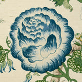 Josephine Sisal Peacock by Schumacher Tree of Life Floral Wallpaper – Schumacher 5016680