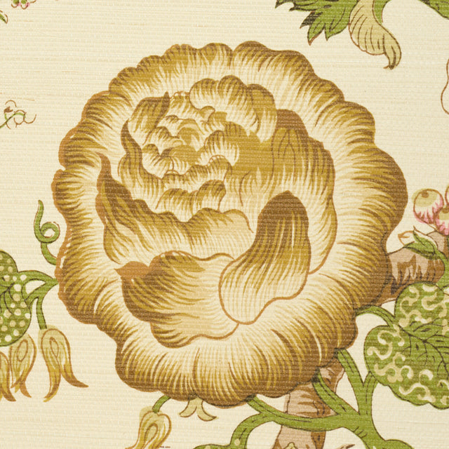 Josephine Sisal Citron by Schumacher Tree of Life Floral Wallpaper – Schumacher 5016681