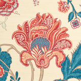 SINHALA SISAL Rouge & Indigo by Schumacher Traditional Tree of Life Wallpaper – Schumacher 5016691