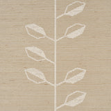 Geo Leaf Sisal Bone & White by Schumacher Textured Woven Wallcovering – Schumacher 5016700