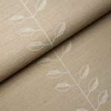 Geo Leaf Sisal Bone & White by Schumacher Textured Woven Wallcovering – Schumacher 5016700
