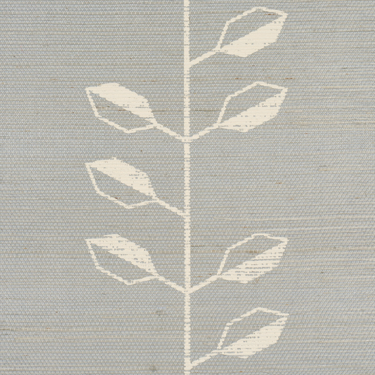 Geo Leaf Sisal Mineral & Ivory by Schumacher Textured Botanical Sisal Wallpaper – Schumacher 5016702