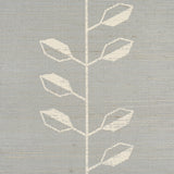 Geo Leaf Sisal Mineral & Ivory by Schumacher Textured Botanical Sisal Wallpaper – Schumacher 5016702