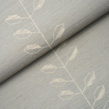 Geo Leaf Sisal Mineral & Ivory by Schumacher Textured Botanical Sisal Wallpaper – Schumacher 5016702