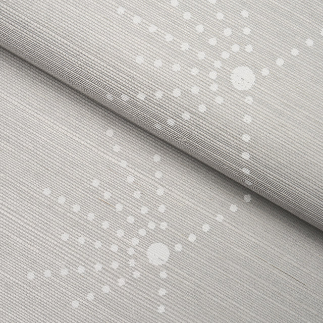 Royère Stripe Sisal Dove by Schumacher Art Deco Stripe Sisal Wallpaper – Schumacher 5016720