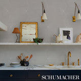 Royère Stripe Sisal Dove by Schumacher Art Deco Stripe Sisal Wallpaper – Schumacher 5016720