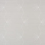 Royère Stripe Sisal wallpaper in Dove by Schumacher, featuring a rhythmic Art Deco-inspired zigzag stripe pattern on sisal.