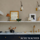 Royère Stripe Sisal Sand by Schumacher Textured Art Deco Wallpaper – Schumacher 5016721