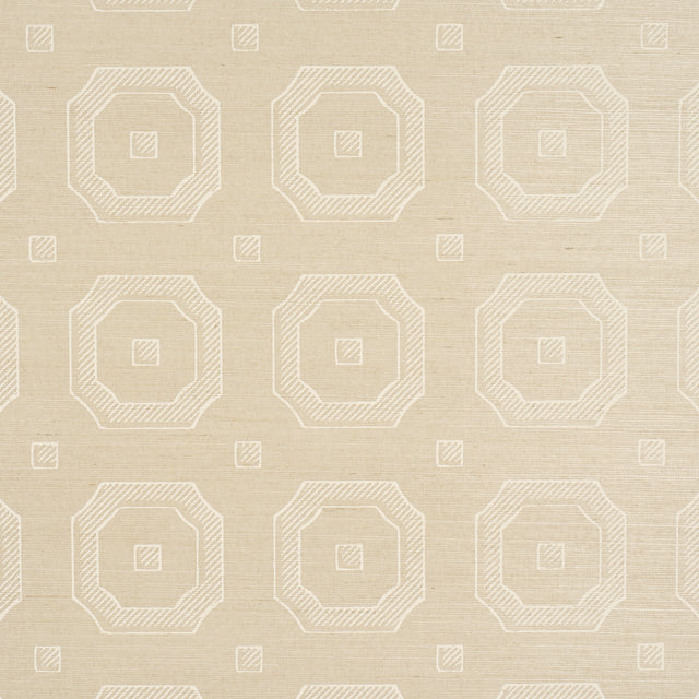 Beveled Frame Sisal Oyster by Schumacher Modern Textured Sisal Wallpaper – Schumacher 5016731