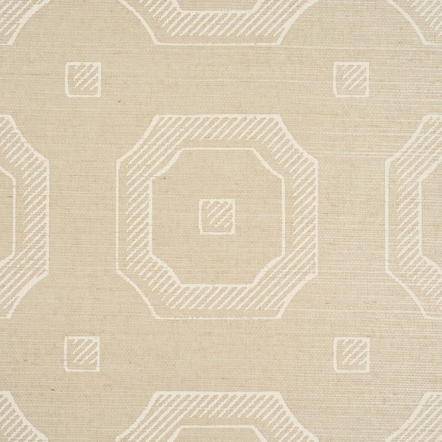 Beveled Frame Sisal Oyster by Schumacher Modern Textured Sisal Wallpaper – Schumacher 5016731