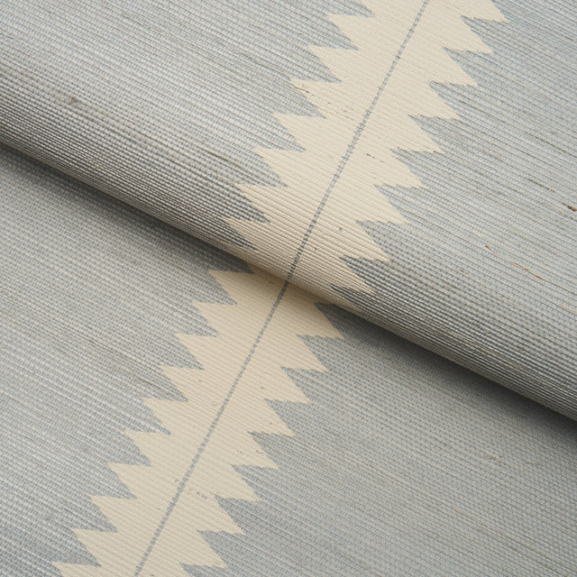 Bristle Stripe Sisal Mineral by Schumacher Textured & Woven Wallcoverings – Schumacher 5016740