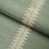 Bristle Stripe Sisal Seaglass by Schumacher Textured & Woven Wallcoverings – Schumacher 5016742