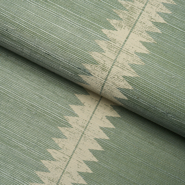 Bristle Stripe Sisal Seaglass by Schumacher Textured & Woven Wallcoverings – Schumacher 5016742