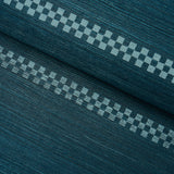 Checkered Stripe Sisal Peacock by Schumacher Textured & Woven Wallcoverings – Schumacher 5016752