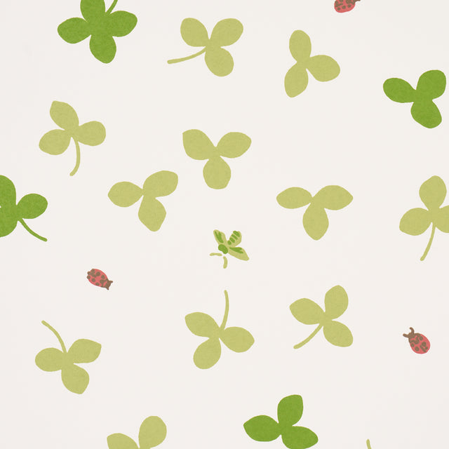Celia Clover Ivory Botanical Wallpaper – Schumacher 5016770