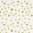 Celia Clover wallpaper by Schumacher featuring a whimsical botanical clover pattern with ladybugs and honeybees on an ivory background.
