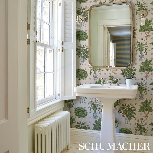 Green Grocer Parchment Botanical Vegetable Wallpaper – Schumacher 5016781