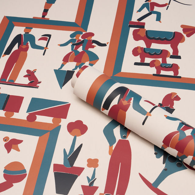VALLY CIRCUS Multi by Schumacher Geometric Circus Wallpaper – Schumacher 5016790
