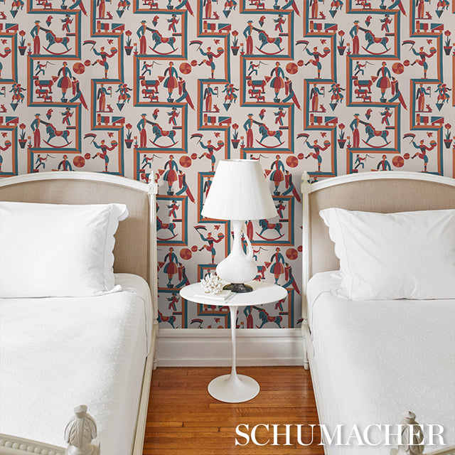 VALLY CIRCUS Multi by Schumacher Geometric Circus Wallpaper – Schumacher 5016790