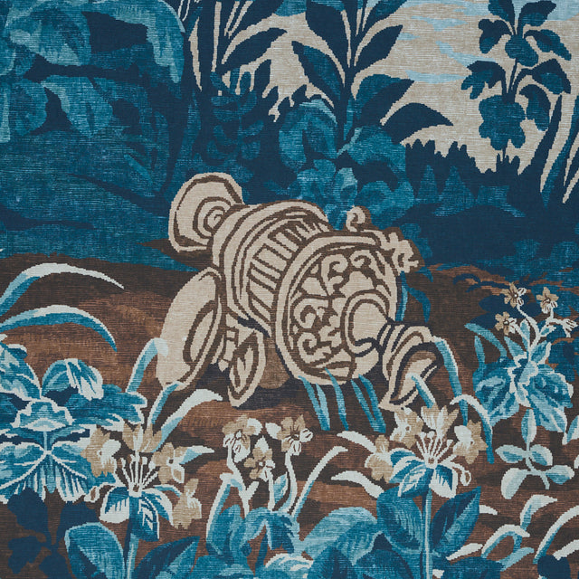 La Forêt 3 Panel Set Antique Blue Forest Scenic Wallpaper – Schumacher 5016822