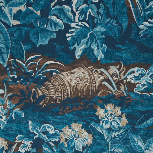 La Forêt 3 Panel Set Antique Blue Forest Scenic Wallpaper – Schumacher 5016822