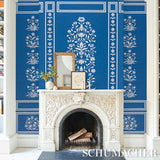 Palladio Mughal Two Panel Set Blue by Marie-Anne Oudejans Mughal Floral Wall Mural – Schumacher 5016830