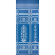 Palladio Mughal Two Panel Set wallpaper in blue by Marie-Anne Oudejans for Schumacher, featuring Mughal-inspired floral and architectural motifs.