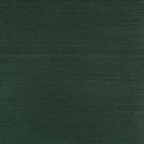 Haruki Sisal in Kismet by Schumacher - deep green textured sisal wallcovering, shown as a roll and flat surface