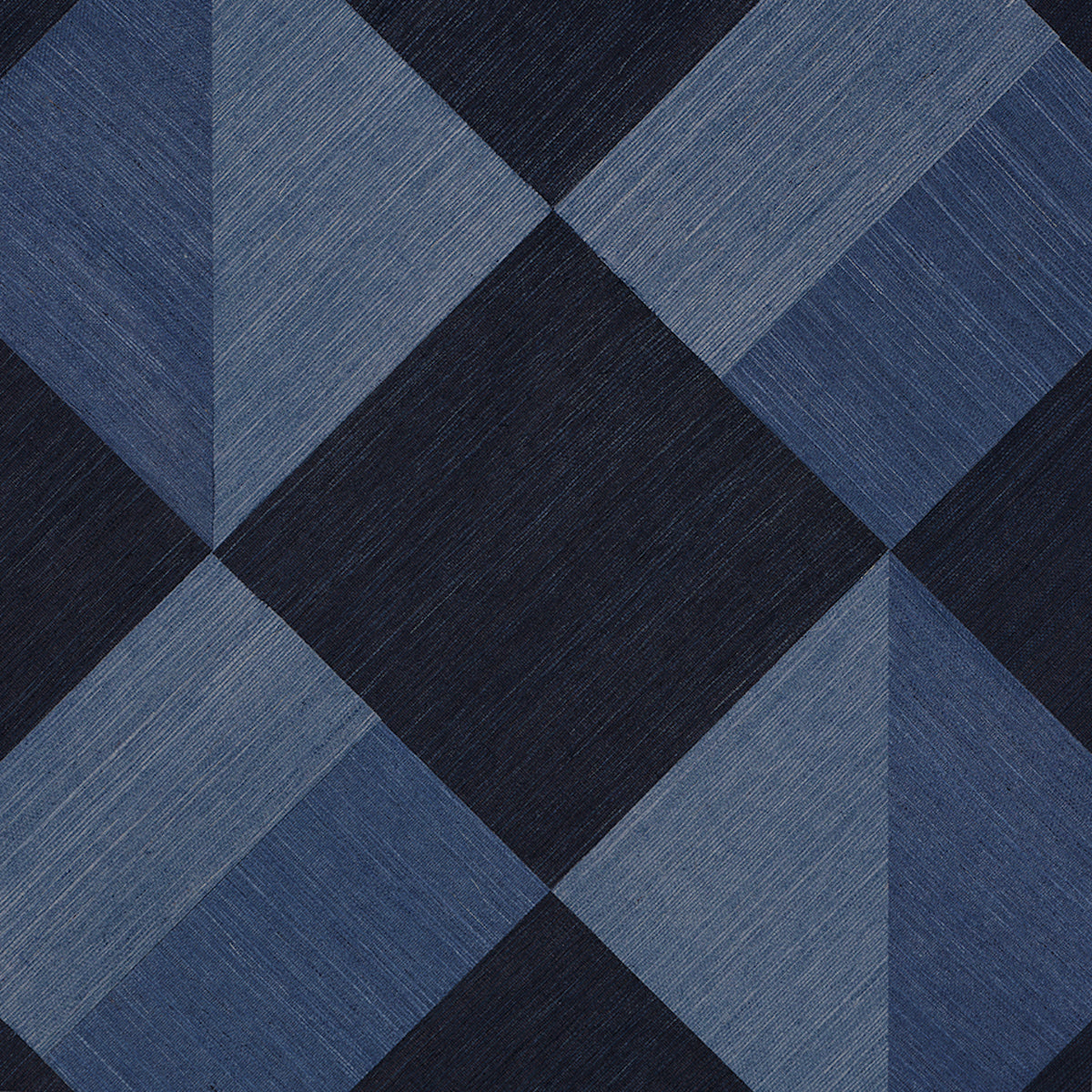 Maestro Formentera by Backdrop Diamond Pattern Blue Wallpaper – Schumacher 5016880