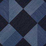 Maestro Formentera by Backdrop Diamond Pattern Blue Wallpaper – Schumacher 5016880